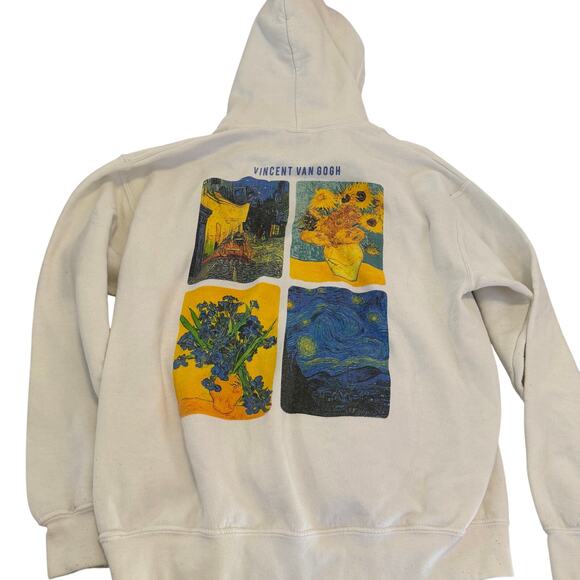 Van Gogh sweatshirt gently used artistic "What is done in love is done well" szM - Picture 4 of 8